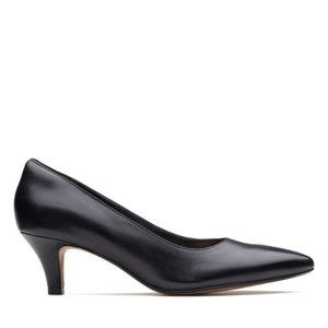 Clarks Linvale Jerica Black Leather Pump